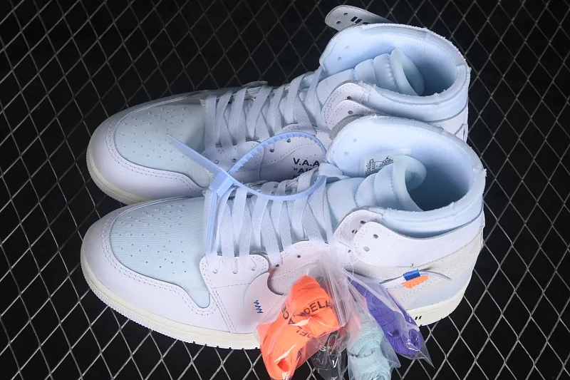 All categories Air Jordan Jordan series basketball shoes Air Jordan 1 High Off White x Air Jordan OW AJ1 Joe 1 joint white high-top basketball shoes AA3834-100